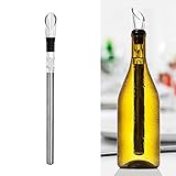 Windaze Wine Bottle Cooler Stick - Stainless Steel Wine Cooling Rod - Wine Pourer & Decanter & Air Aerator & Chiller