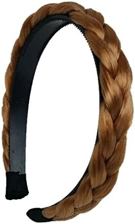 New Girls Fashion Hair Braided Plaited Headband Synthetic Hairband 1" width Women