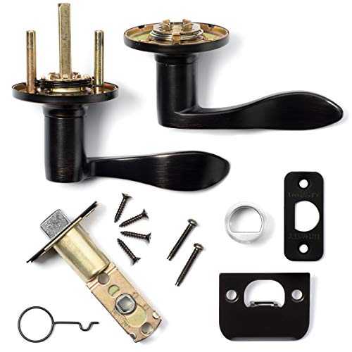 Dynasty Hardware Heritage Door Lever Privacy Set, Aged Oil Rubbed