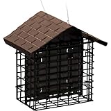 Stokes Select Suet Bird Feeder, Two Cake Suet Buffet with Weather Guard Roof
