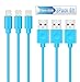 iPhone Charger, M-Better Upgraded 3Pcs 6Ft Lightning to USB Charging Cable, Syncing and Charging Cord for iPhone 7 7 Plus 6s Plus 6 SE 5s 5c 5 iPad Air Mini 4th Gen iPod (Blue）