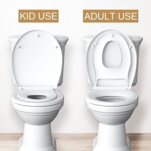 R&T Round Toilet Seat with Built in Child Seat Kids Toddlers Potty