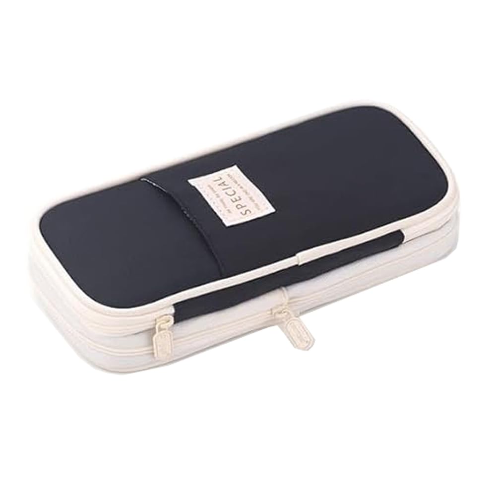 Photo 1 of Arnuixty Colourful Large Storage Pencil Case Pen Bag with Zipper Big Capacity Pouch Organizer for Office Travel Holder Box