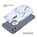 ULAK iPhone X Case Marble, iPhone Xs CaSE, Slim Fit Heavy Duty Protection Hybrid Soft Rubber & Silicone Hard PC Back Cover Shock Absorption Support Wireless Charging, Marble