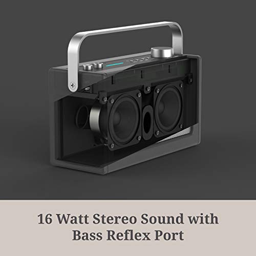 Century Internet Radio | Smart Wi-Fi Speaker with Alexa | Bluetooth | Smart Home Control | Multi-Room | News and Sport Updates (Charcoal) - Thumbnail 3