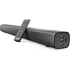 RIF6 Sound Bar – 35 Inch Home Theater TV Soundbar with LED Display, Dual Built-in Subwoofers and 4 Equalizer Settings…