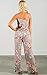 ECOWISH Womens Jumpsuits Summer Floral Printed Spaghetti Strap Sleeveless Casual Jumpsuit Rompers Khaki