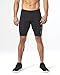 2XU Mens Ice Compression Shorts, black/Cool Blue, X-Large