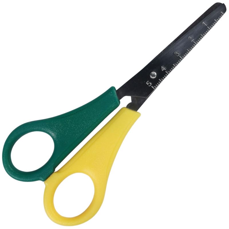 BCreativetolearn Left Handed Childrens Scissors, Ruler Edge Rounded Tip Childrens Safety Scissors 135mm x 68mm for Kids Cut & Stick Arts & Crafts.