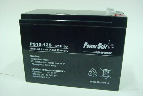 PowerStar 12v 10ah AGM/SLA Slim battery for Scooters and Electric Bikes