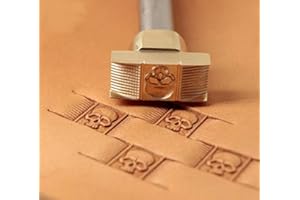 DandS ltd Leather Stamp Tool, Skull, Professional Steel Craft Tool for Leatherworking, Embossing, Carving & Stamping Leather Projects, Belts Wallets & DIY Projects Compatible with Mallet #281