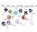 HOUSWEETY 12 Mixed Birthstone Clip On Charm Fit Chain Bracelet