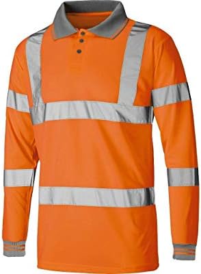 KaptonHi Viz VIS High Visibility Polo Shirt Reflective Tape Safety Security Work Button T-Shirt S-5XL