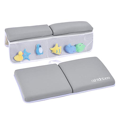 Bath Kneeler and Elbow Rest Pad, WaterResistant Baby Bath Tub Knee