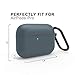 Easyworld Compatible AirPods Pro Case Cover, Silicone Protective Cover for Airpod Pro Case 2019 (Front LED Visible) Navy Blue