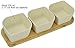 Surpahs Bamboo Fiber Snacks Serving Bowl Set w/ Bamboo Tray