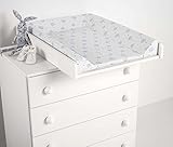 Micuna CP-1199 Plus 2 - Cambiador con tapizado osos corazones, color blanco y azul