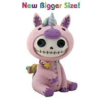 SUMMIT COLLECTION Furrybones Unie Signature Skeleton in Pink Unicorn Costume with Stars and Rainbow Hair