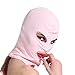 HOT TIME Unisex Lycra Spandex Zentai Hood Mask (L-Large, Pink-Open Eyes Mouth)