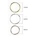 Shappy 90 Pieces Braid Rings Hair Hoops Braid Hair Clip Accessories, 3 Colors, 2 Sizes