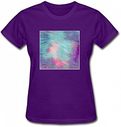 Fangeshi Anne Marie Baugh Animal Print Blue and Pink Liquid Look Zebra Pattern Women T-Shirt