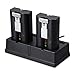 Charging Station and 2-Pack Rechargeable Batteries Bundle Compatible with The Ring Spotlight Cam Battery, Ring Video Doorbell 2, and Ring Stick Up Cam Battery HD - Zero Downtime for Your Ring Device