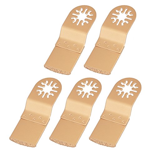 Yasorn Carbide Grout Remover Rasp 5 pieces Grout Removal Blade Set Universal for Oscillating Multi Tools - Thumbnail 5