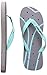 Shower Shoez Womens Non-Slip Flip Flops with Drain Holes Protect Your Feet from Dirty Surfaces Slip-Resistant Soles, Quick-Drying, Lightweight Ideal for Gyms, Dorms, Pools (7-8, Grey/Aquamarine)