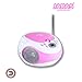 Jaras JJ-Box89 Pink/White Sport Portable Stereo CD Player with AM/FM Stereo Radio and Headphone Jack Plugthumb 3