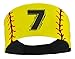 MadSportsStuff Player ID Softball Stitch Headband (Yellow, #7)