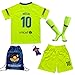 BIRDBOX Youth Sportswear Barcelona Leo Messi 10 Kids Away Soccer Jersey/Shorts Bag Keychain Football Socks Set (Away (New), 7-8 Years)