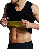 IFLOVE Sweat Vest for Men Weight Loss Neoprene Sauna Suit Body Shaper Tank Hot Top Tummy Fat Burner Slimming Shapewear Black No Zip