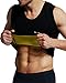 IFLOVE Sweat Vest for Men Weight Loss Neoprene Sauna Suit Body Shaper Tank Hot Top Tummy Fat Burner Slimming Shapewear Black No Zip