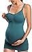 Bralido Women's Nursing Tank Camis With Built-In Maternity Bra For Breastfeeding Pack Of 3 Color Black Grey Green Size 2XL