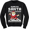 TeeStars - Kung Fu Santa Ugly Christmas Sweater Funny Toddler/Kids Sweatshirts