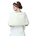 Diyouth Ivory Shawl Wrap Faux Fur Scarf Stoles for Wedding Dresses