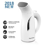 tepoinn Steamer For Clothes, Clothes Steamer, Perfect For Travel/Home. Amazing Handheld Garment Steamer, Powerful 60 Seconds Heat-Up, Fabric Steamer No Damage On Clothes