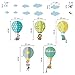 decalmile Animals in Hot Air Balloons Wall Decals Kids Wall Stickers Childrens Bedroom Nursery Baby Room Decor