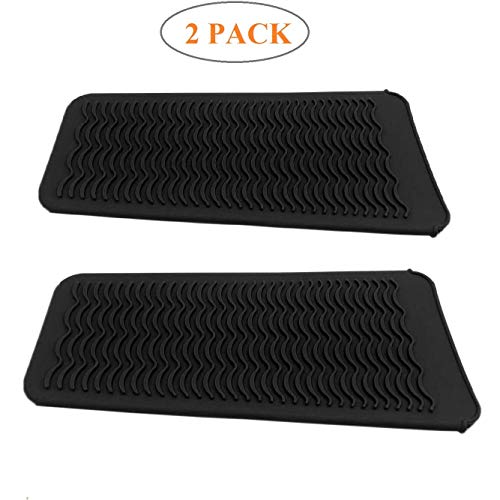 Panykoo Heat Resistant Silicone Mat for Hot Hair Tools, Travel Pouch for Flat Iron and Hair Curling Wand