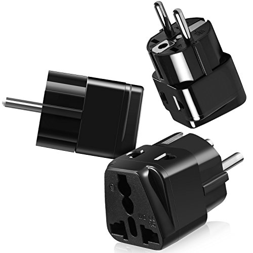 Type e f adapter, fosmon [ce certified] usa to schuko r…