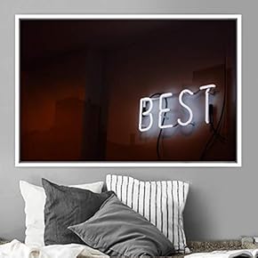 signwin Framed Canvas Wall Art Illuminated Words 3D...