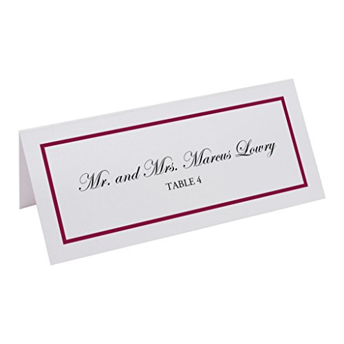 Documents and Designs Single Line Border Easy Print Place Cards, Burgundy, Set of 60 (10 Sheets) - Thumbnail 5