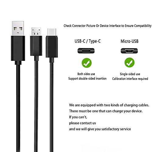 Tablet Fast Charger with 6.5Ft USBC and Micro Cable (Designed for use