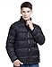 Puredown Men's Classic Outdoor Waterproof Goose Down Puffer Jacket, Black