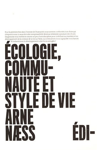 Écologie, communauté et style de vie