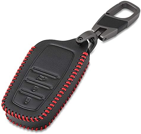 Genuine Leather Remote Car Key Case Cover for Toyota Chr C-hr Land Cruiser 200 Avensis Auris Corolla 3 Buttons Key Chain