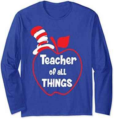 Unisex Teacher Of All Things Long Sleeve TShirt For Your Fav Tutor Large Royal Blue