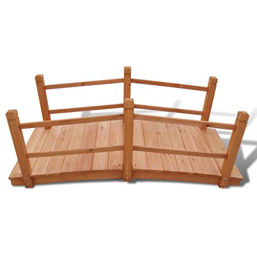 Unfade Memory Romantic Wooden Garden Bridge Decorative Pond Bridge for Backyard ' 7" x 1' 12" x 1' 10"