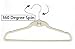 ESYLIFE 50 Pack Cascading Velvet Hangers with Chrome Swivel Hooks Ultra Thin No Slip Clothes Hangers, Beige