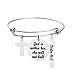 Girls Bangle Christian Bracelet Stainless Steel Minimalist Simple Charm Jewelry God is Within Her She Will Not Fail